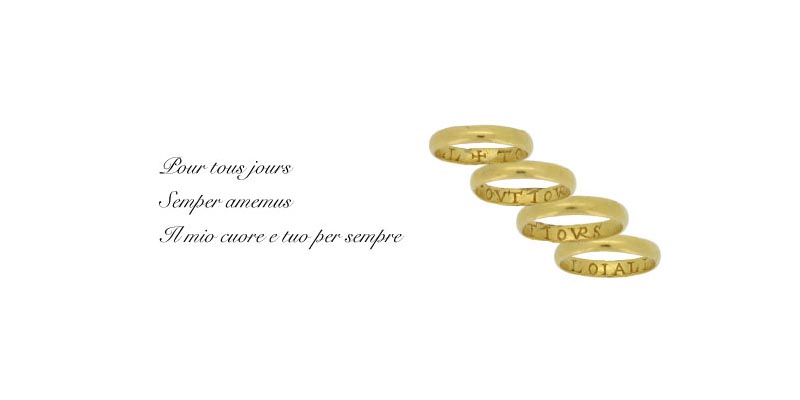 engagement rings - romantic engraving